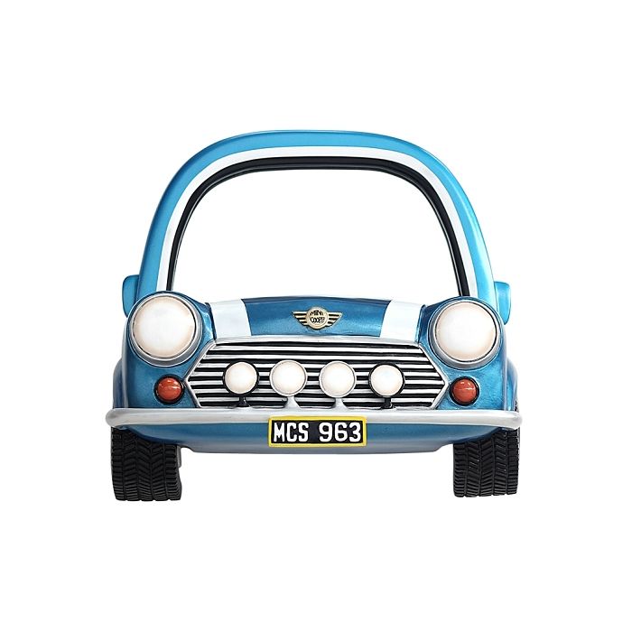 Spiegel Mini Cooper Blau verkleinert Spiegel