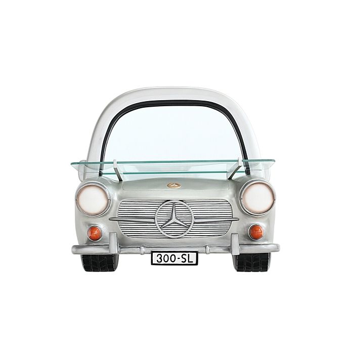Spiegel Mercedes Benz Silber mit Regal verkleinert Ablagemöglichkeit, Spiegel