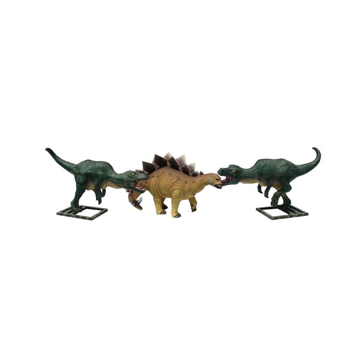 Dinosaurier Stegosaurus und 2 Tyrannosaurus lebensgroß Deko- & Werbefigur