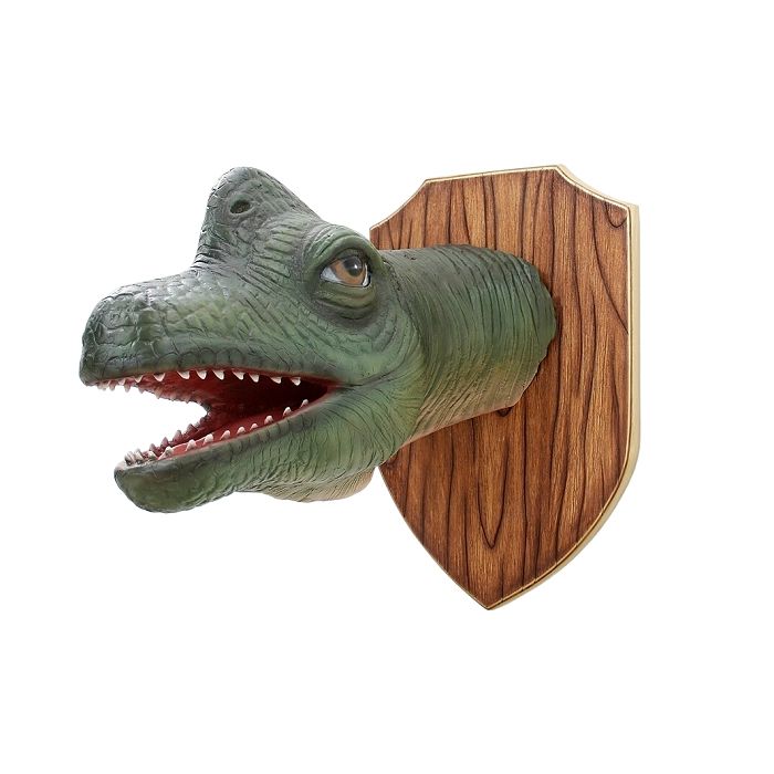 Dinosaurier Brachiosauruskopf auf Holz lebensgroß Dekoköpfe & Büsten