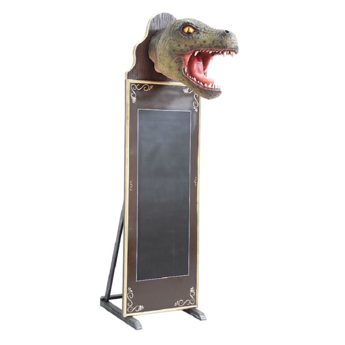 TRex Kopf Angebotstafel lebensgroß Dekoköpfe & Büsten, Angebotstafel