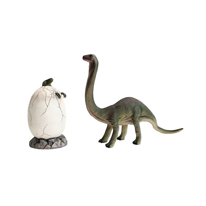 Dinosaurier schlüpft auf Ei mit Brachiosaurus lebensgroß Deko- & Werbefigur