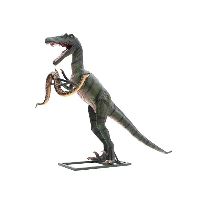Dinosaurier Tyrannosaurus mit Anakonda lebensgroß Deko- & Werbefigur