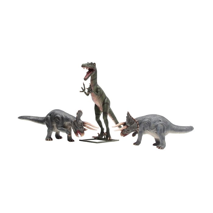 Dinosaurier Tyrannosaurus mit Triceratops lebensgroß Deko- & Werbefigur