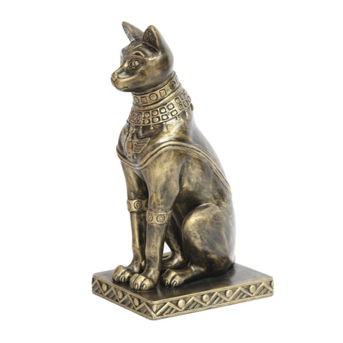 ägyptische Katze Gold lebensgroß Dekorationsfigur