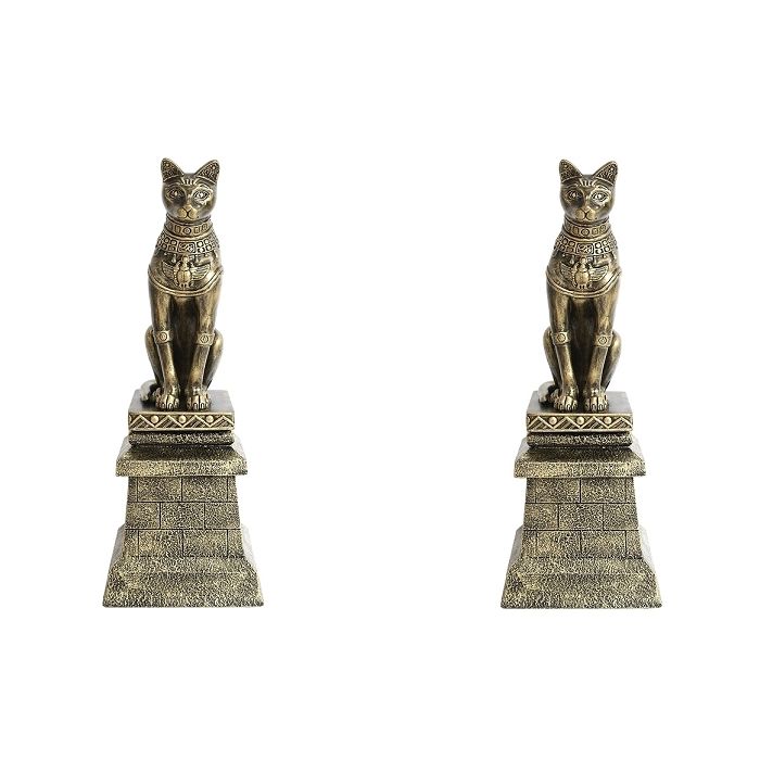 Pharaos Tempel Katzen auf Säulen lebensgroß Deko- & Werbefigur