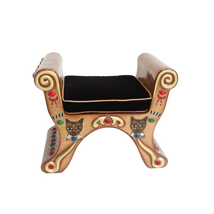 ägyptischer Hocker Gold lebensgroß Sitzmöglichkeit