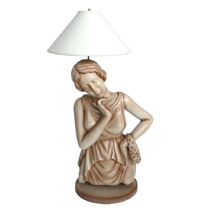 Aphrodite Lampe in Baige lebensgroß Beleuchtung