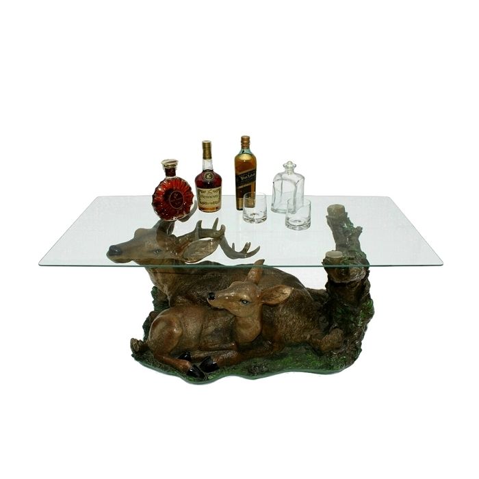 Rentier Tisch mit Glasplatte verkleinert Tisch