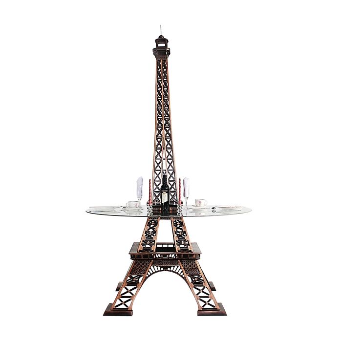 Eiffelturm Tisch mit Glasplatte verkleinert Tisch