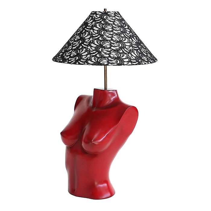 Lampe Oberkörper Männlich rot lebensgroß Beleuchtung