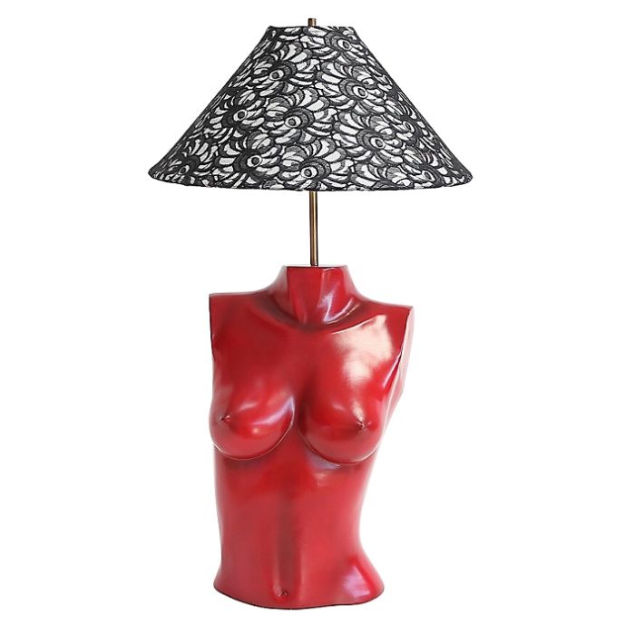 Lampe Oberkörper Männlich rot lebensgroß Beleuchtung