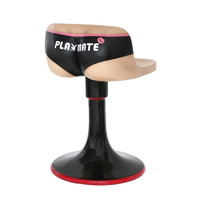 Stuhl Playmate Unterwäsche Schwarz lebensgroß Sitzmöglichkeit