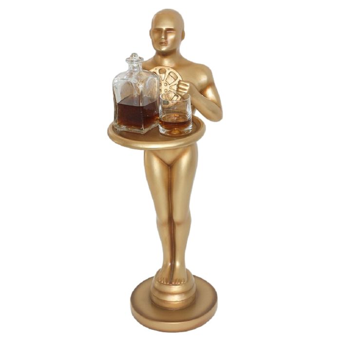 Preisfigurfigur mit Tablett Gold verkleinert Dekorationsfigur