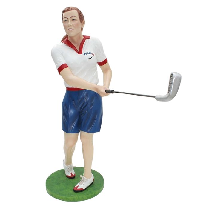 Golfspielerin lebensgroß Deko- & Werbefigur