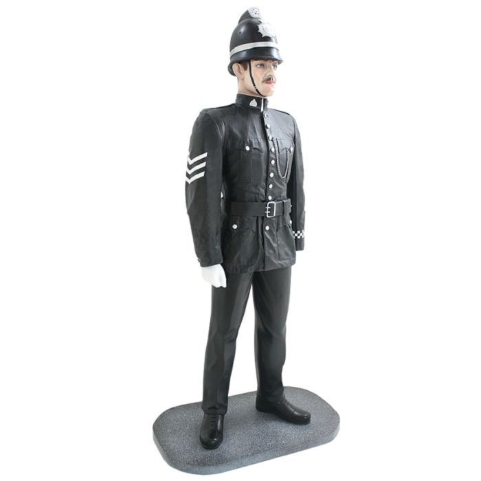 Britischer Polizist mit Helm lebensgroß Deko- & Werbefigur