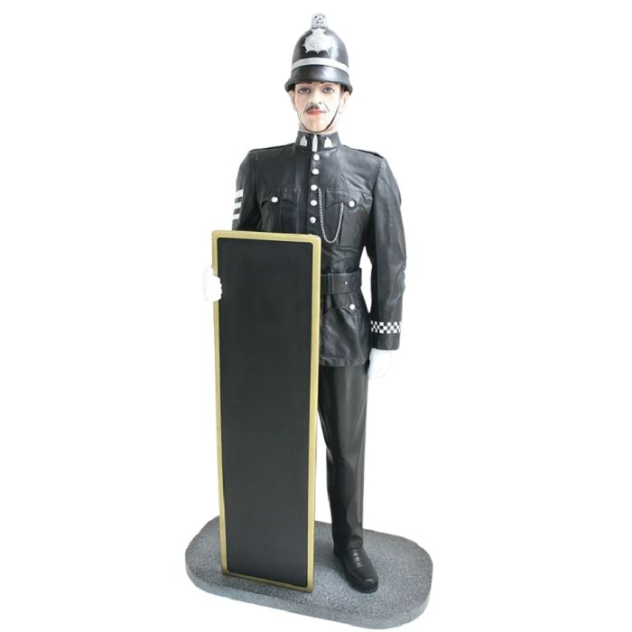 britischer Polizist Angebotstafel lebensgroß Deko- & Werbefigur