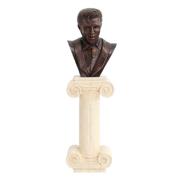 Elvis Büste Bronze auf Säule lebensgroß Dekorationsfigur