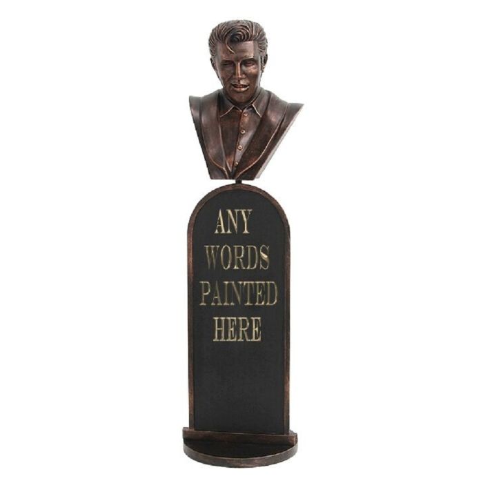 bronze Elvis Büste Angebotstafel lebensgroß Angebotstafel