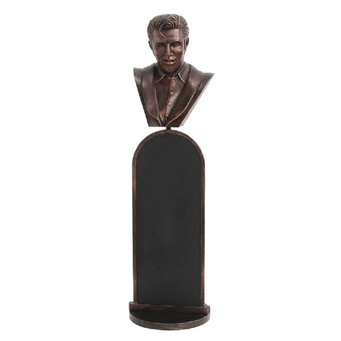 bronze Elvis Büste Angebotstafel lebensgroß Angebotstafel