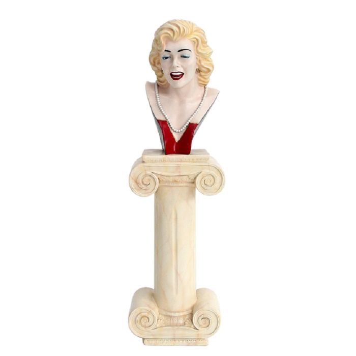 Marilyn Büste auf Säule lebensgroß Dekorationsfigur
