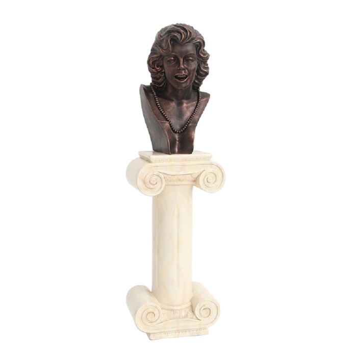 Marilyn Büste Bronze auf Säule lebensgroß Dekorationsfigur