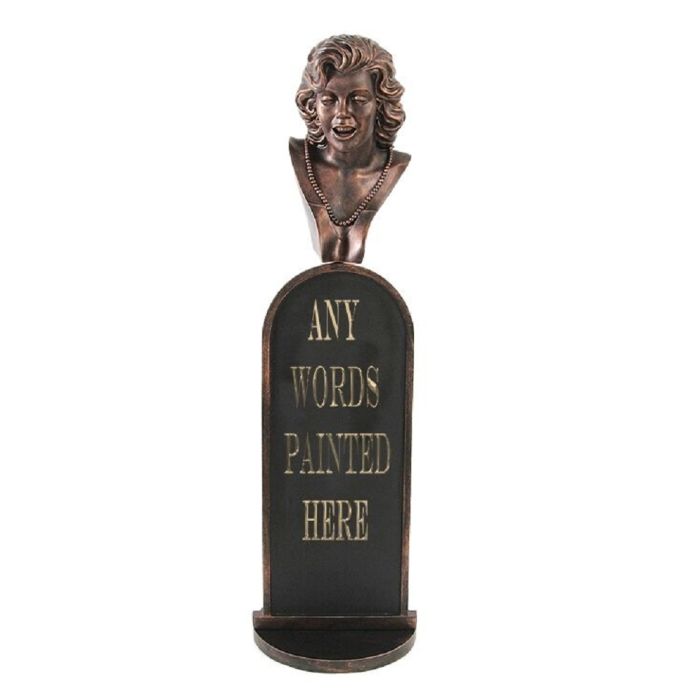 bronze Marilyn Büste Angebotstafel lebensgroß Angebotstafel