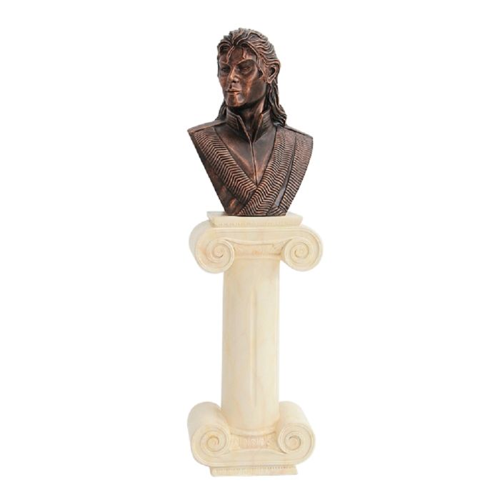 Michael Büste Bronze auf Säule lebensgroß Dekorationsfigur