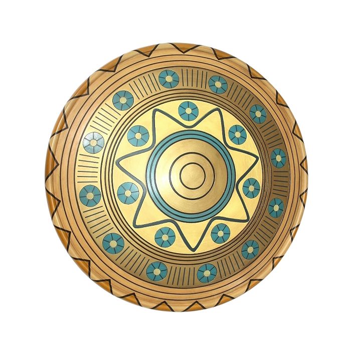 Antikes Mittelalterliches Schild Gold Blau lebensgroß Diverse Dekoelemente
