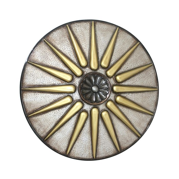 Antikes Mittelalterliches Schild Silber Gold lebensgroß Diverse Dekoelemente