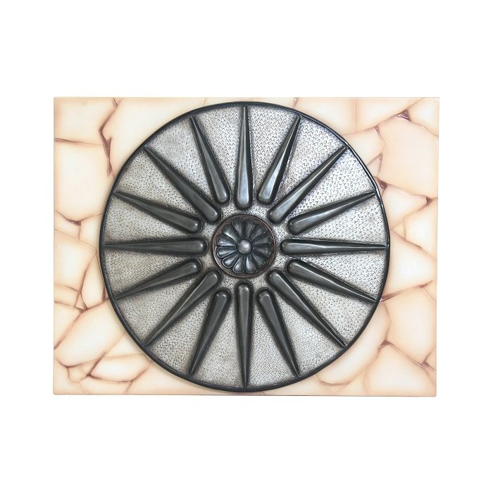 Antikes Mittelalterliches Schild Silber auf Mosaikfür Wand lebensgroß Diverse Dekoelemente