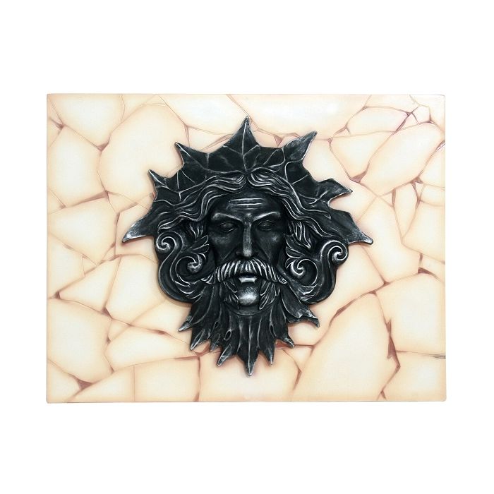Poseidon Kopf auf Mosaik für Wand lebensgroß Dekorationsfigur