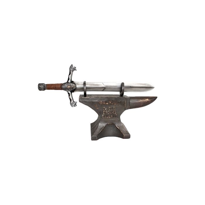 Antikes Amboss mit Schwert 1 lebensgroß Dekorationsfigur
