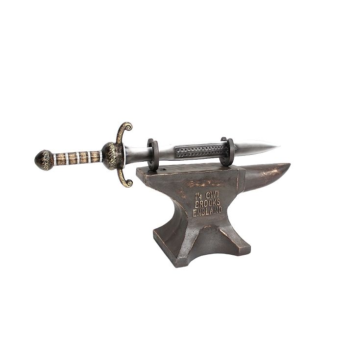 Antikes Amboss mit Schwert 4 lebensgroß Dekorationsfigur