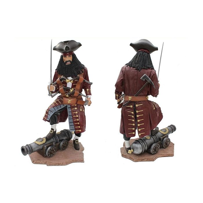 Pirat Blackbeard auf Kanone lebensgroß Deko- & Werbefigur
