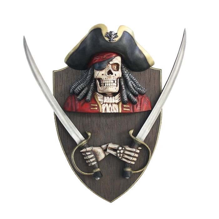 Piratenskelett mit Schwertern Wanddeko lebensgroß Diverse Dekoelemente