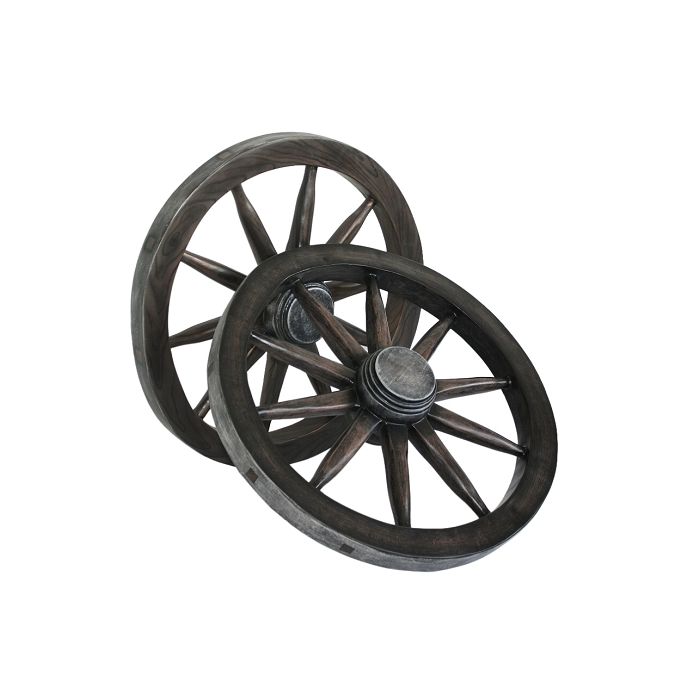 Wagenräder mittel lebensgroß Dekorationsfigur