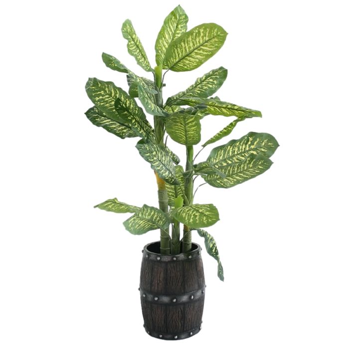 Weinfass Blumentopf dunkel lebensgroß Bepflanzungsmöglichkeit