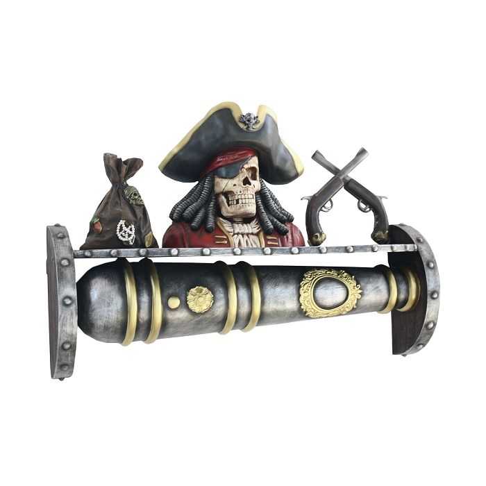 Kanonenregal mit Piratenbüste verkleinert Ablagemöglichkeit