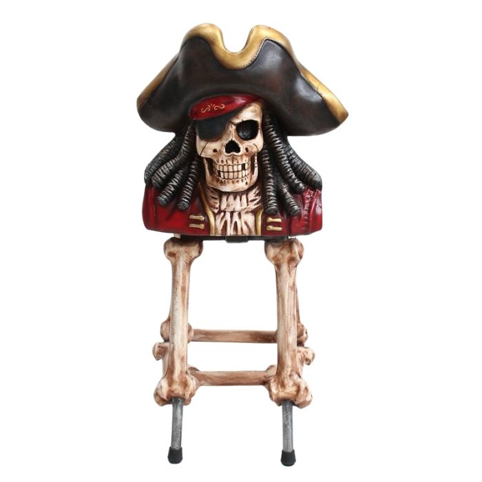 Piratenskelett Stuhl lebensgroß Sitzmöglichkeit