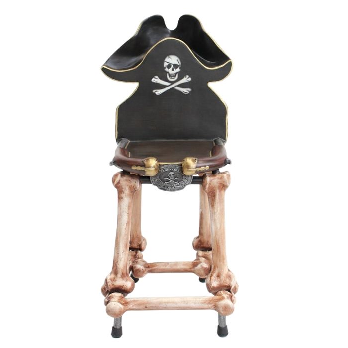 Piratenskelett Stuhl lebensgroß Sitzmöglichkeit