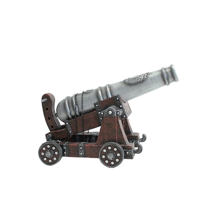 Kanone auf Holzwagen lebensgroß Deko- & Werbefigur