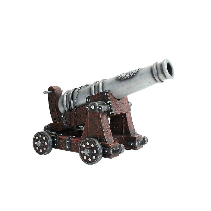 Kanone auf Holzwagen lebensgroß Deko- & Werbefigur