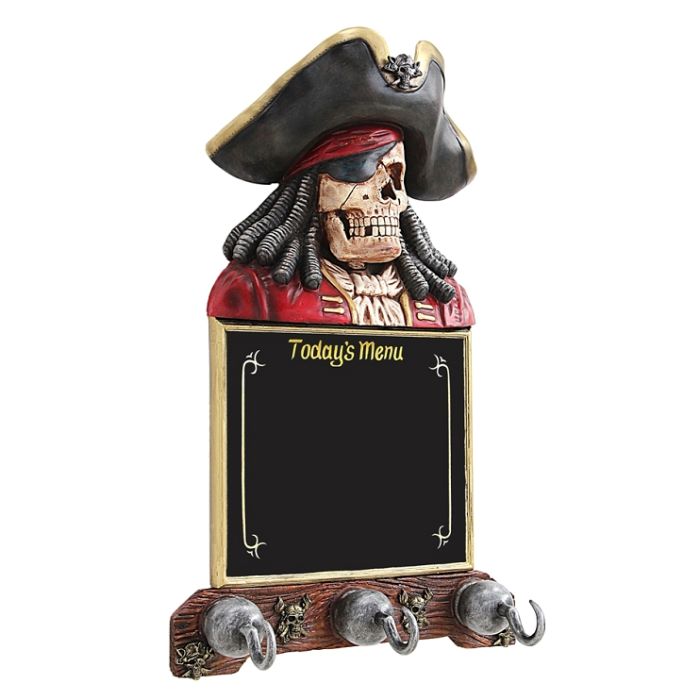 Piratenskelett Angebotstafel und Garderobe lebensgroß Angebotstafel, Garderobe