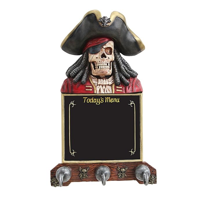 Piratenskelett Angebotstafel und Garderobe lebensgroß Angebotstafel, Garderobe