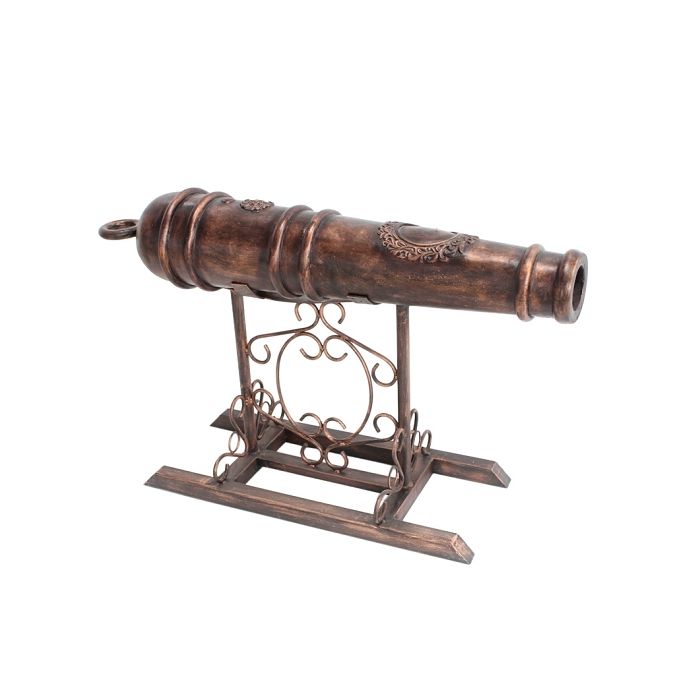 Kanone Bronze auf Ständer lebensgroß Dekorationsfigur