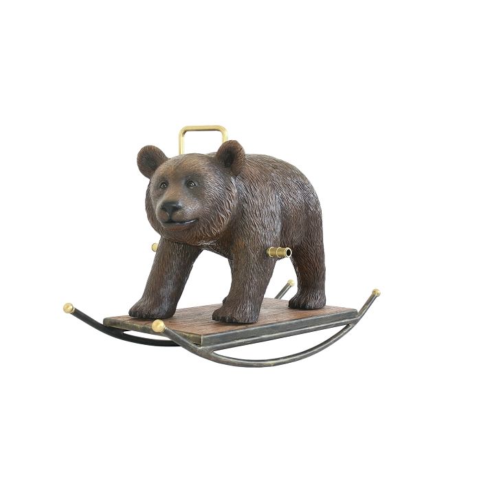 Braunbär Schaukel lebensgroß Schaukelfunktion