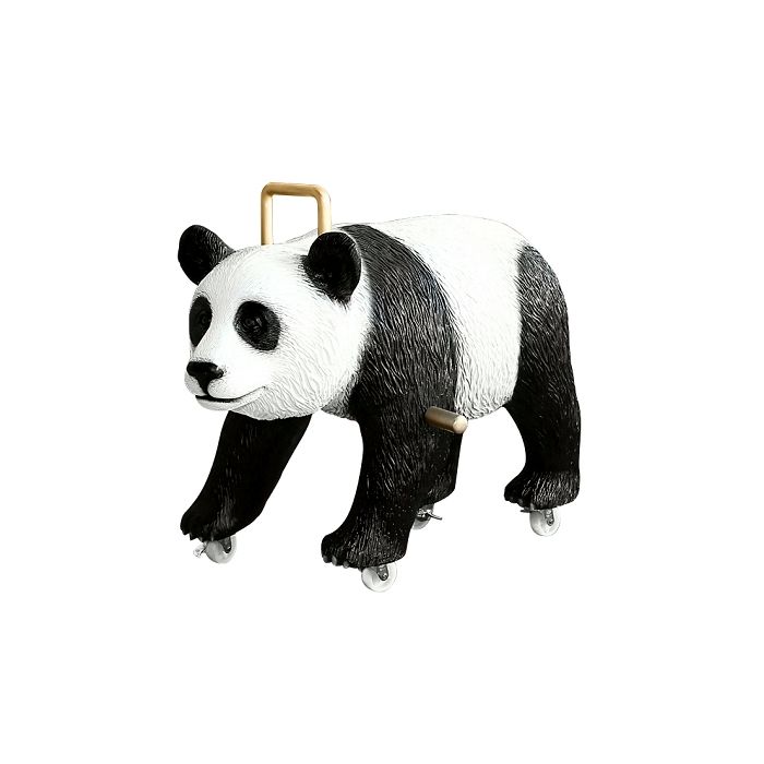Pandabär auf Rädern Kinderspielzeug lebensgroß Schaukelfunktion