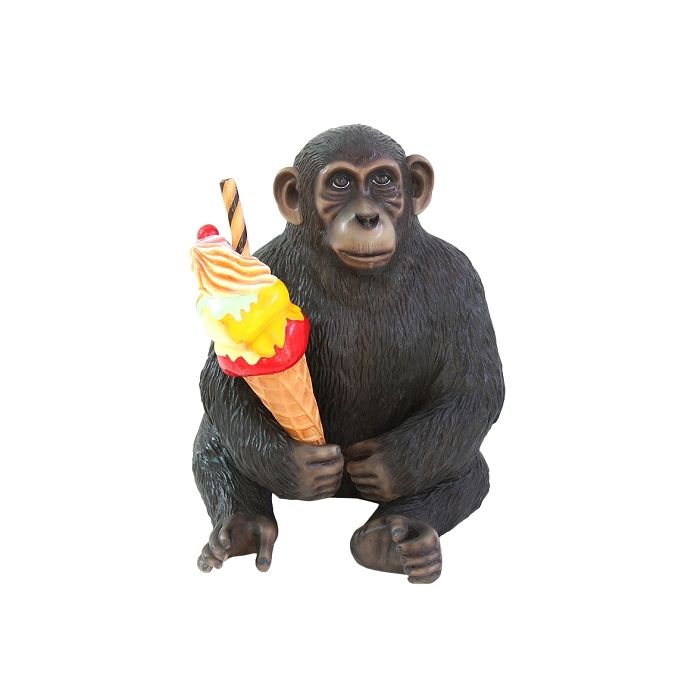 Affe mit Eis lebensgroß Deko- & Werbefigur