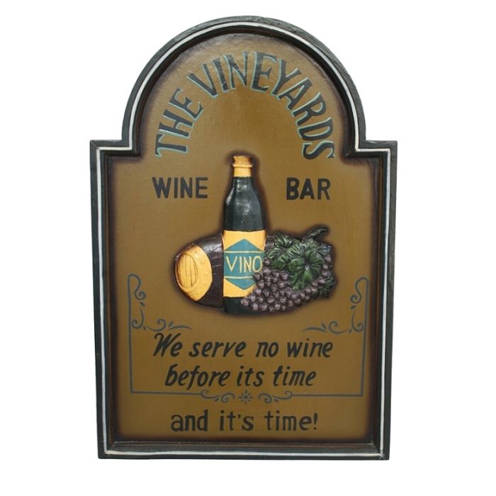 Wein Schild lebensgroß Schild